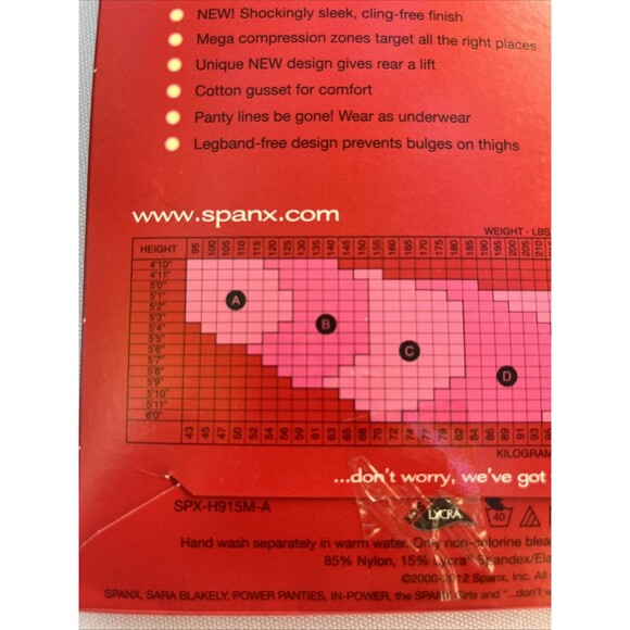 SPANX Super Power Panties In Power Line Mid-Thigh Shaper Black Size B Slimming - Picture 3 of 6